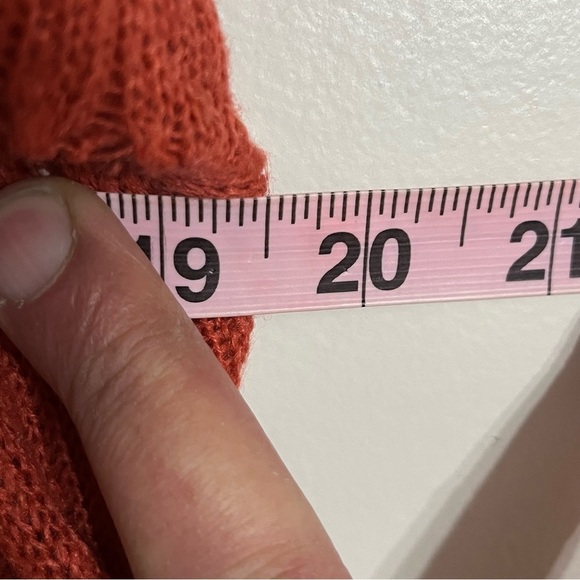 Women’s MUDD Long Sleeve Long Cardigan Duster Y2K 90s Size Medium Dark Orange - Picture 5 of 8